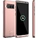 Galaxy S8 Battery Case Qi Wireless Charging Compatible, Alpatronix BX430 5.8-inch 4500mAh Slim Rechargeable Extended Protective Portable Charger Case for Samsung Galaxy S8 [Android 8.0] – Rose Gold