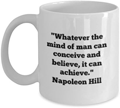 Napoleon Hill Collection - Amazing Napoleon Hill Quote Mug - Act Fast - latte mug (White)