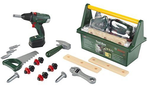 Theo Klein 8520 Bosch Tool Box I with lots of tools I Incl. Battery-Powered Cordless Screwdriver with Light and Sound I… – Bild 5