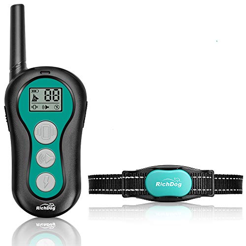 Dog Training Collar – 1000ft Rechargeable Dog Shock Collar with Remote, 3 Training Modes, 0~99 Levels Beep & Vibration & Shock, No harm Waterproof Shock Collar for Dogs, Fit Small Medium Large Dogs