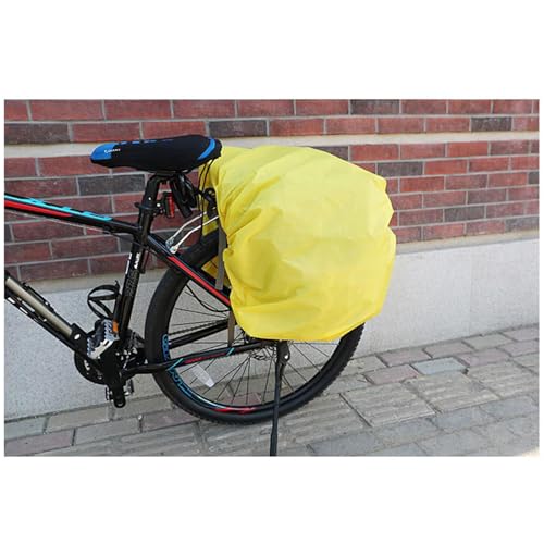 ZTZ 50L Waterproof Bicycle Panniers, Made of High Density 600D Polyester for One. The Bicycle Saddle Bag Comes with a Reflective Trim and a Cover (Black)