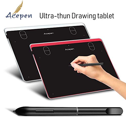 Acepen Ap604 6×4 In4mm Electronic Drawing Tablet Pad, Graphics Tablet, OSU Tablets with Battery-Free Stylus for PC Mac Computer (Red) - Thumbnail 7