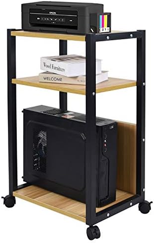 Nekou パソコンワゴン キャスター付き プリンターワゴン デスクワゴン 3段 Pcワゴン Cpuワゴン 複合