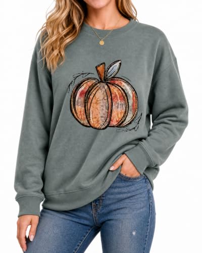 Sage Green Pumpkin Watercolor Sweatshirt