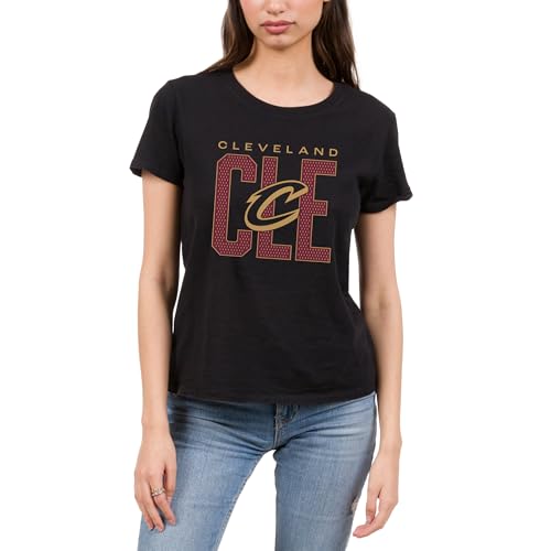Junk Food NBA - Cleveland Cavaliers City Mesh Women's SS T-Shirt Black