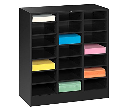 Tennsco 5075 Steel Legal Size Literature Sorter, 31" Width x 33" Height x 14-1/2" Depth, Black