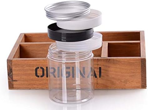 VASANA 6PCS 8 oz 250ml Clear Plastic Containers with Black Lids Empty Plastic Cream Jars Lotion Ointments and Cosmetic Containers Food Bottles for Scrubs Lotions Cosmetic and Butters - Image 4