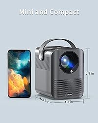 4K Supported Mini Projector, 5G WiFi Bluetooth