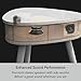 Portable Smart Side Table Bluetooth Speaker with Wireless & USB Charging Dock -2020 Modern Home Studio Smart Table Multifunctional Whitethumb 2