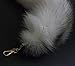 Fosrion Huge Fluffy White Gray Fox Tail Fur Cosplay Toy Alopex Lagopus Ring