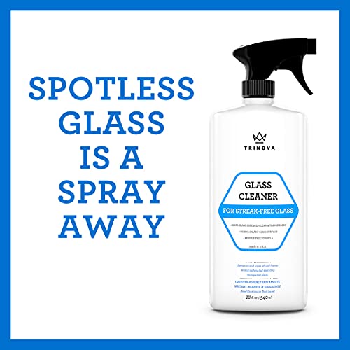 TriNova Premium Glass & Mirror Streak Free Cleaner Best For Windows