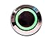 mod/smart Green Illuminated Bulgin Style Momentary Vandal Switch - 22mm -Silver Housing - Ring Illumination