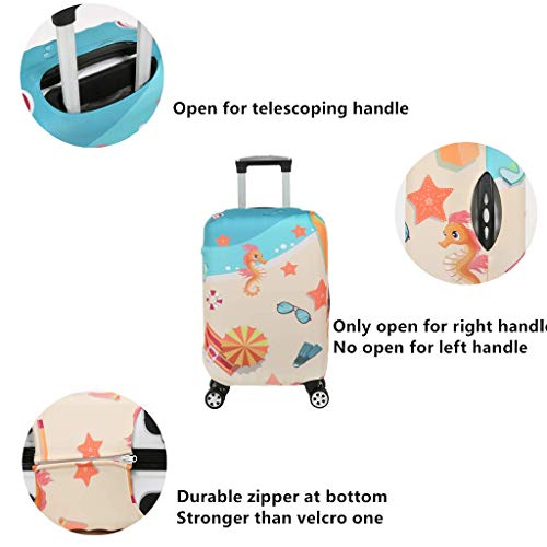 Fvstar Beach Travel Luggage Cover Washable Luggage Cover Spandex Suitcase Protector Cove Baggage Covers - Thumbnail 4