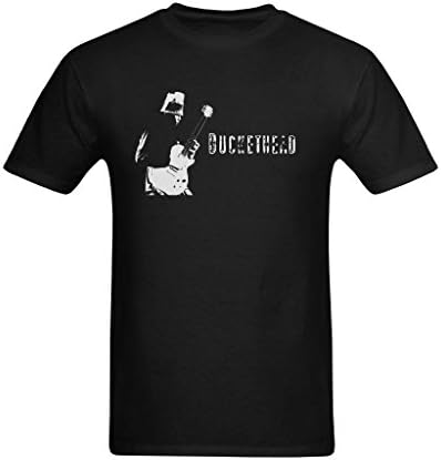 Welvga Men's BucketHead Vector Playing Guitar Fashionable T-shirt Medium