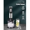 5-in-1-Hand-Blender-Set-12-Speed-Stick-Blender-with-Turbo-Button-Stainless-Steel-Immersion-Blender-Food-Chopper-Beaker-Electric-Whisk-for-Smoothies-Soups-Sauces-Baby-Food-by-Yabano Hand Blender Set, 5 in 1 Stick Blender for Kitchen, 12 Speed Stainless Steel Immersion Blender, Food Chopper, Beaker…