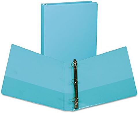 Samsill U86377 Fashion View Binder Round Ring 11 x 8-1/2 1" Capacity Turquoise 2/Pack