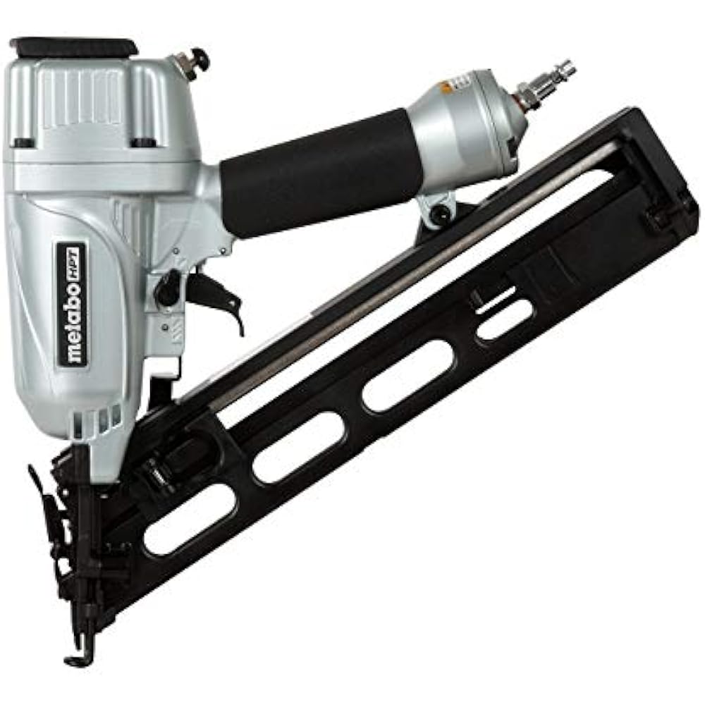Finish Nailer, 15 Gauge, Pneumatic, Angled, Nails 11/4