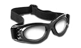 3M 90725-00000 RoadBurners Goggles with Black Frame and Clear Lens