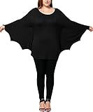 Chuanqi Womens Plus Size Tops Long Sleeve Batwing T Shirt Blouses Cosplay Costumes