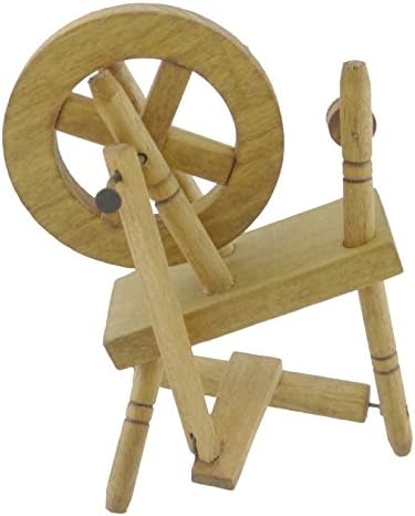 Miniatures SPINNING WHEEL Wood Weaving Loom 614SPIN