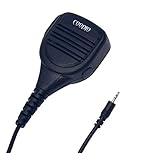 Coodio Remote Lapel Microphone Shoulder Speaker Mic Heavy Duty [IP54 WaterProof] For 1 Pin Cobra MicroTalk 2 Way Radio Walkie Talkie