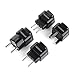 TESSAN Grounded Universal Travel Plug Adapter International European Travel Plug USA to UK/Italy/HK/GermanyFrance/ect PlugAdapter Set-4 Pack