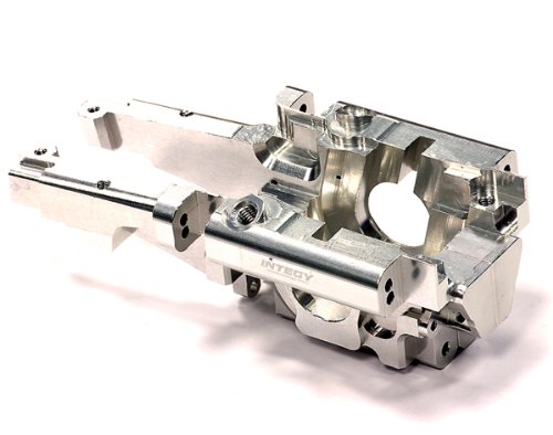 Integy RC Model Hop-ups T3296SILVER Billet Machined Rear Bulkhead for 1/10 Traxxas E-Revo (-2017) & Revo 3.3
