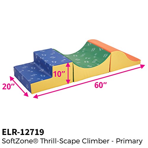 ECR4Kids Softzone Thrill-Scape Play Foam Climber, Primary