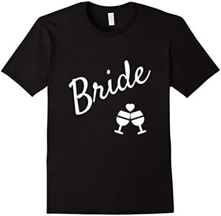 Mens Bride t-shirt Toasting Wine Glasses Bridal Party Shirt Medium Black