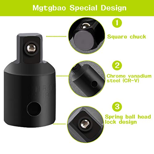 12pcs Impact Extension and Socket Adapter, Mgtgbao drill bit set 1/4-Inch Hex Shank Drill Extension | CR-V Steel
