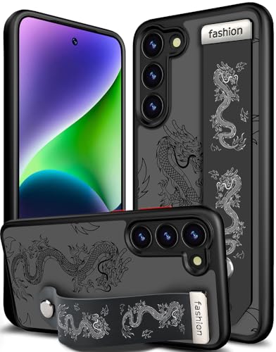Photo 1 of Cisland Compatible with Samsung Galaxy S25 Plus Case Cute with Strap Stand Finger Kickstand, S25+Designer Silicone Protector for Women Girls Abstract Flowers Herbs Floral