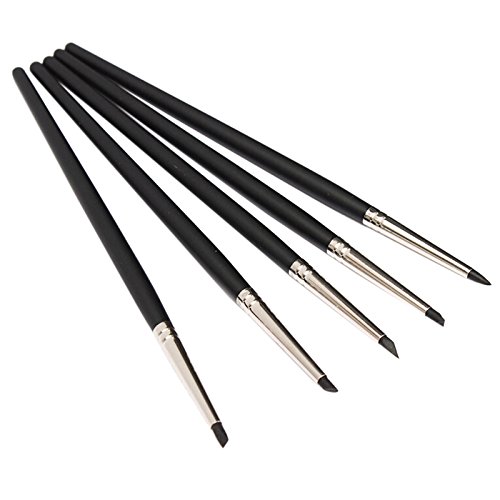 Comi 5pcs flexible fimo clay sculpture tools silicon co…
