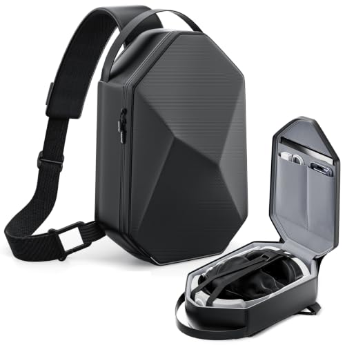 ANNAPRO Estuche de Transporte para Meta Quest 3S/Quest 3/Quest 2/Vision Pro, Estuche Rígido de Viaje Compatible con Kiwi Design/BOBOVR Elite Battery Strap y Accesorios de Controladores