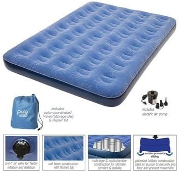 Amazon Com Pure Comfort Full Size Low Profile Flock Top Air