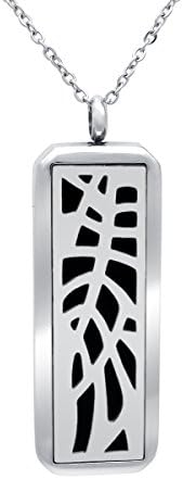 VOJO Essential Oil Necklace Stainless Steel Diffuser Locket Pendant