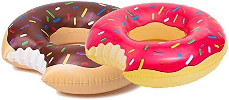 Giant Donut Pool Float Set - Strawberry and Chocolate