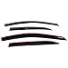 Window Visor fits 2014-2017 Toyota Corolla | Mu Style Acrylic Smoke Tinted & Semi-transparent Sun Rain Shade Guard Wind Vent Air Deflector by IKON MOTORSPORTS | 2015 2016