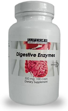 Superior Health Products -Digestive Enzymes - 500mg, 100caps