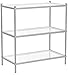 Convenience Concepts Royal Crest 3 Tier Bookcase, Chrome / Glass