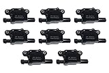 Ignition Coil Pack Set of 8 - Replaces GM 12570616, D510C - Fits Cadillac, Chevrolet, GMC, Pontiac 5.3L, 6.0L V8 - G8, Grand Prix, H3, Tahoe, Yukon, Silverado, Impala, Trailblazer, Avalanche