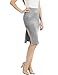 Come Together California CTC WB937 Womens Double Side Slit Pencil Skirt XXL Heather_Grey