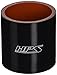 HPS HTSC-250-BLK Silicone High Temperature 4-Ply Reinforced Straight Coupler Hose, 100 PSI Maximum Pressure, 3