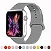 VATI Sport Band Compatible for Apple Watch Band 42mm 44mm, Soft Silicone Sport Strap Replacement Bands Compatible with 2018 iWatch Apple Watch Series 4/3/2/1, 42MM 44MM M/L (Concrete)