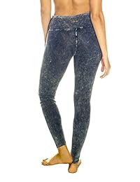 Stonewash de la dama Denim Look algodón orgánico Stretch Yoga para dama