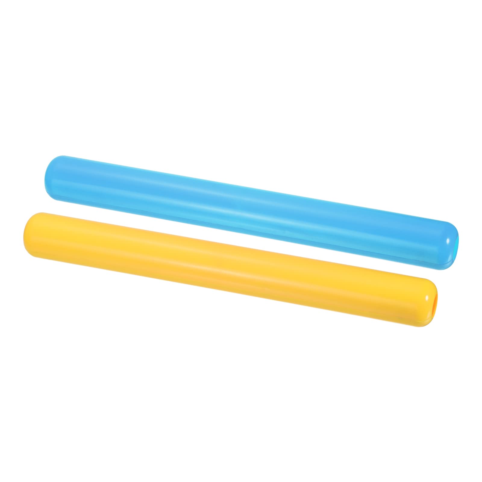 PATIKIL Junior Relay Track Batons Set, Plastic Tube Race Field Running Stick for Outdoor Athletics Sport Game Tool (Blue, Yellow)