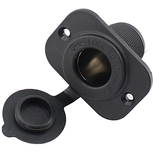 BreaDeep Cigarette Lighter Socket 12V-24V DC Waterproof Marine Grade Power Outlet for Motorcycle Car Boat ATV Rv