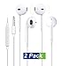 GoBuyIt (TM) Wired Earbuds with Mic and Volume Control (2 Pack)