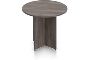 GOF 36", 42", 48" Round Table & Chairs (G11343B) Set, Dark Cherry, Espresso, Artisan Grey, Mahogany, Walnut (36" Table Only, Artisan Grey)