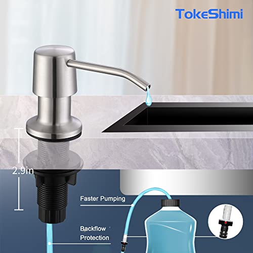 Sink Soap Dispenser for Kitchen TokeShimi Built in Dish Soap Dispenser