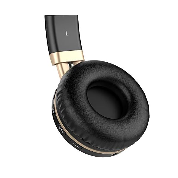 BASEMAN-Wireless-Bluetooth-Headphones-Over-Head-Wired-Wirelss-and-TF-Card-Mode-Lightweight-Foldable-Headphone-Hi-Fi-Stereo-Deep-Bass-Boosted-Earphone-for-Travel-Work-for-Phone-TV-PC-Black-Gold BASEMAN Wireless Bluetooth Headphones Over Ear, Long Battery Life Stereo Deep Bass Headphones with Microphone TF Card…